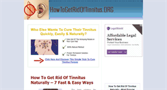 Desktop Screenshot of howtogetridoftinnitus.org