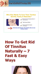 Mobile Screenshot of howtogetridoftinnitus.org