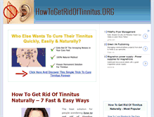Tablet Screenshot of howtogetridoftinnitus.org